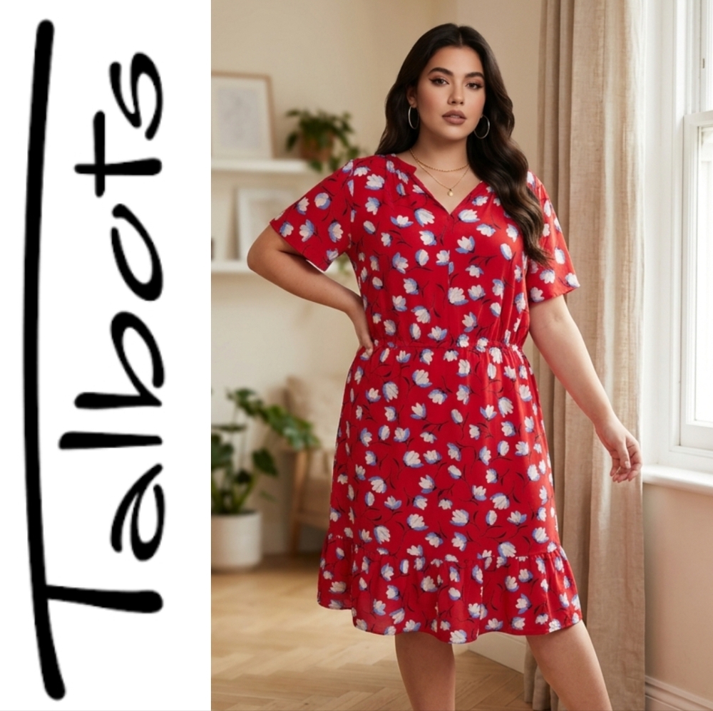 Talbots Flounce Hem Dress